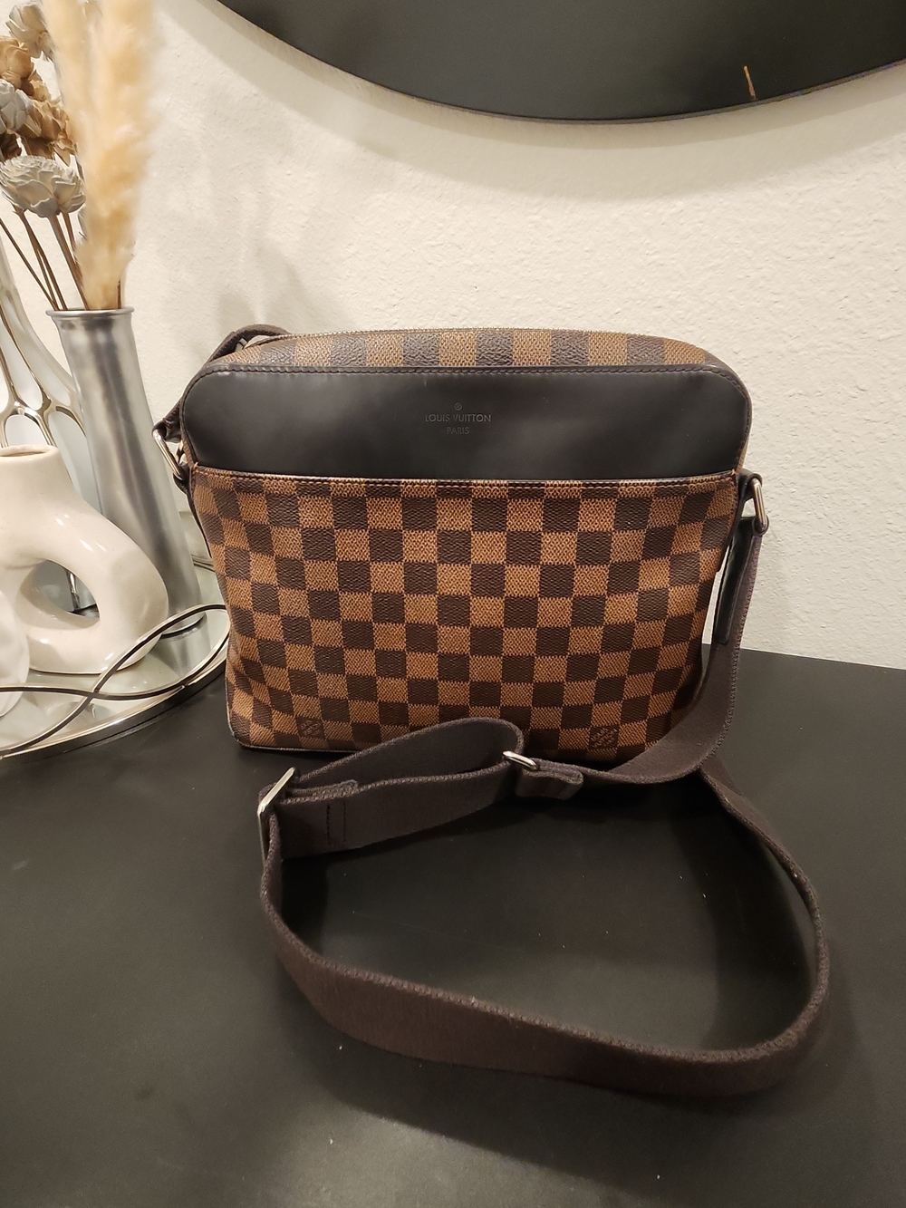 Louis Vuitton Brown Damier Ebene Crossbody Messenger Bag